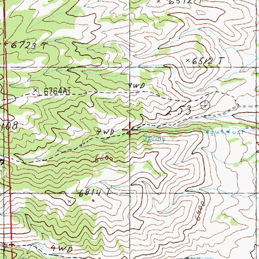 Topographic Map of Cottonwood Spring, NV