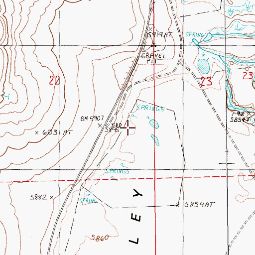 Topographic Map of Stinson Spring, NV