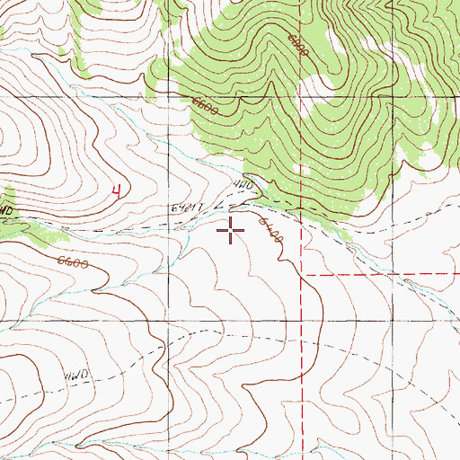 Topographic Map of Ivirs City (historical), NV