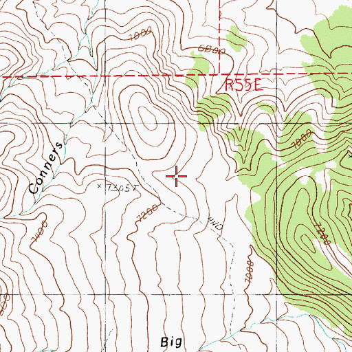 Topographic Map of Cupperville (historical), NV
