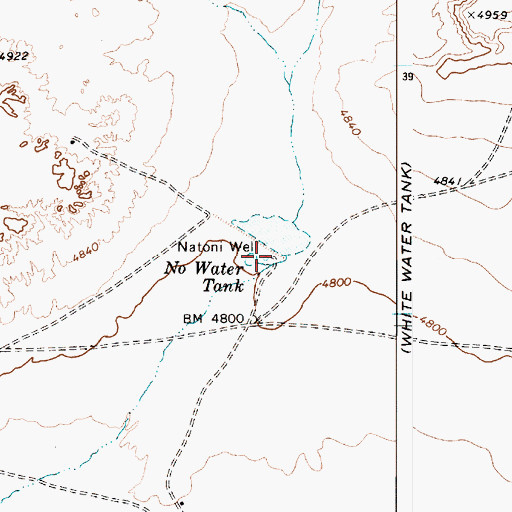 Topographic Map of Natoni Well, AZ