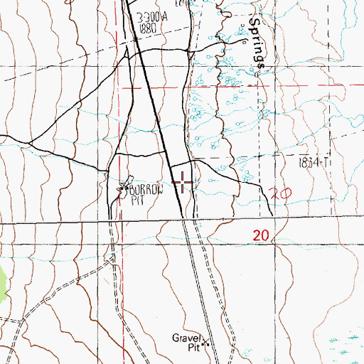 Topographic Map of Malleson Spring, NV