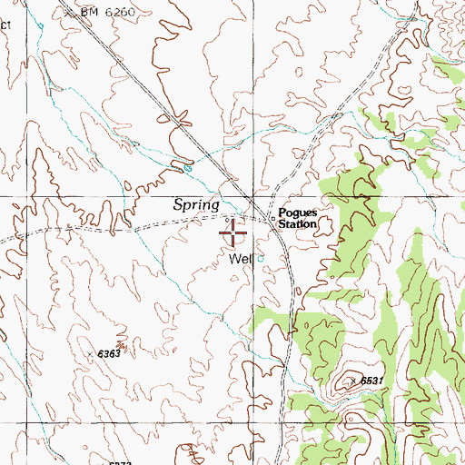 Topographic Map of Pogue Well, NV