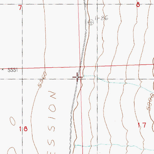 Topographic Map of Six Mile Creek, NV