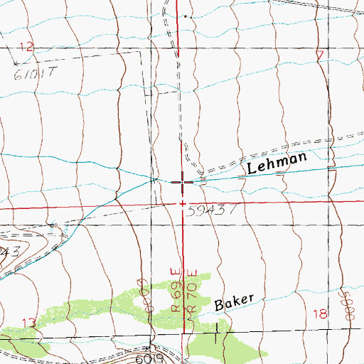 Topographic Map of Bone Spring, NV