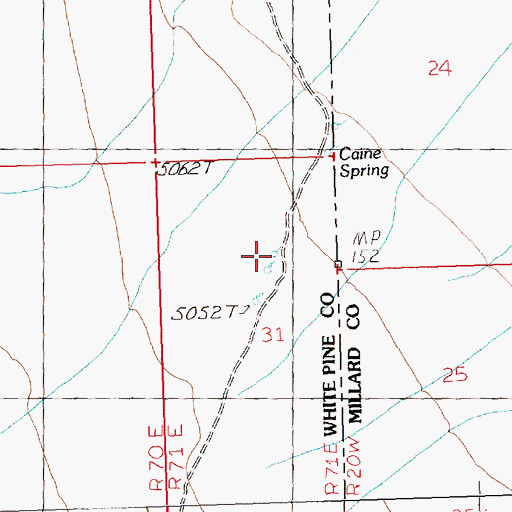 Topographic Map of Pipe Spring, NV