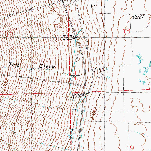 Topographic Map of Taft (historical), NV