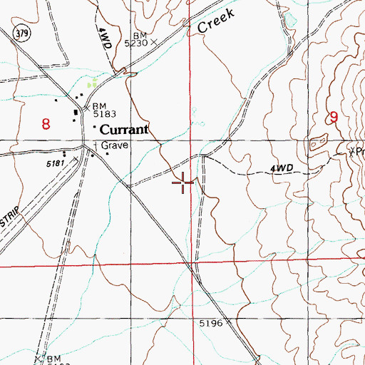 Topographic Map of Callaway Ranch, NV