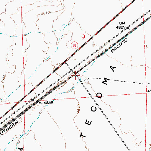 Topographic Map of Akbar (historical), NV