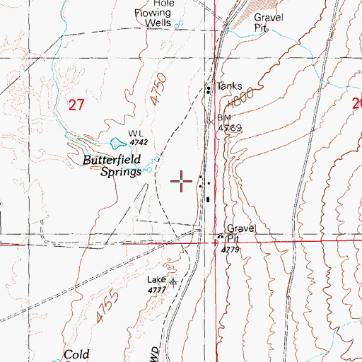 Topographic Map of Sharp Ranch, NV