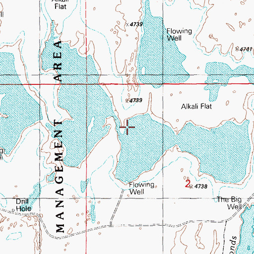 Topographic Map of Big Well Ponds, NV