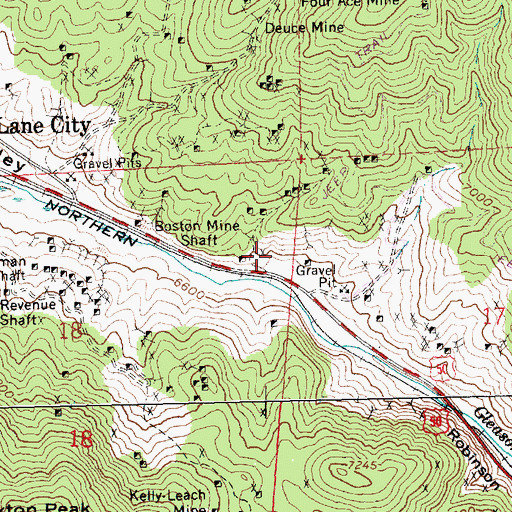Topographic Map of Robust Mill, NV