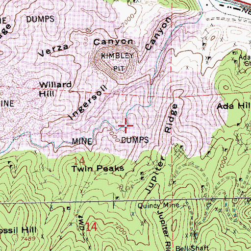 Topographic Map of Juniper Shaft, NV