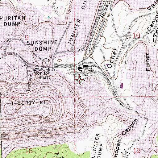 Topographic Map of Copper Flat, NV