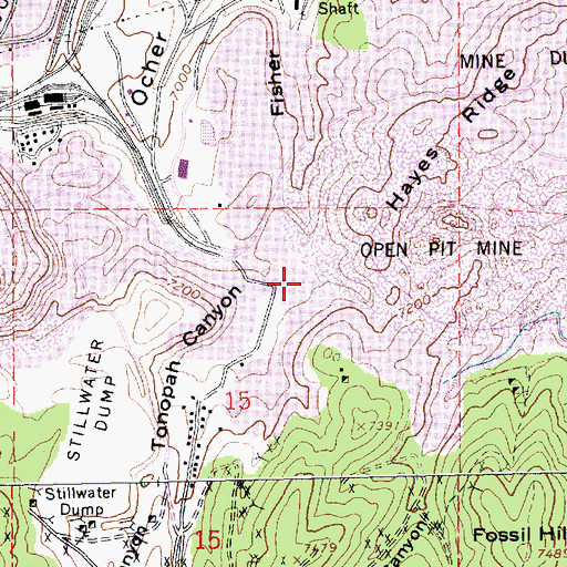Topographic Map of Star Pointer Shaft, NV
