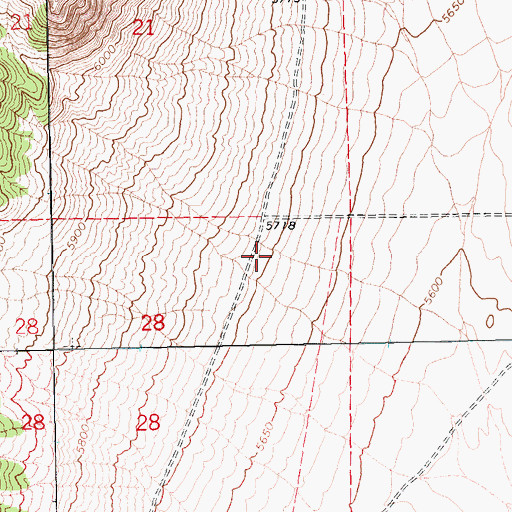 Topographic Map of Lund Reservoir, NV