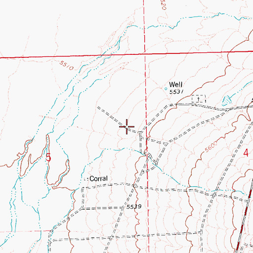 Topographic Map of Lund Holding Corral, NV