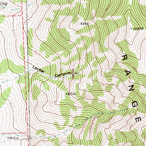 Topographic Map of Mahogany Spring, NV