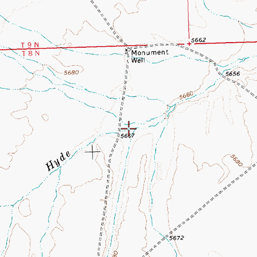 Topographic Map of East Ditch, NV
