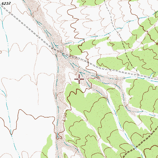 Topographic Map of Daves Canyon, NV