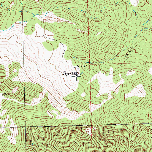 Topographic Map of Basin Spring, NV