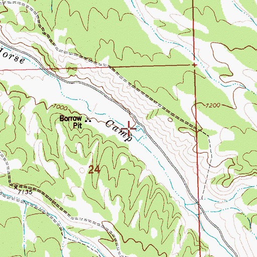 Topographic Map of Horse Camp Reservoir, NV