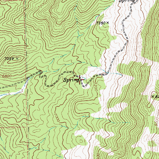 Topographic Map of Antelope Spring, NV