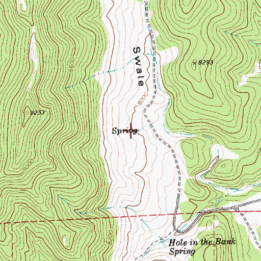Topographic Map of Adams Spring, NV