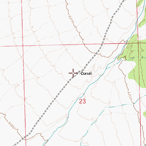 Topographic Map of Water Canyon Holding Corral, NV