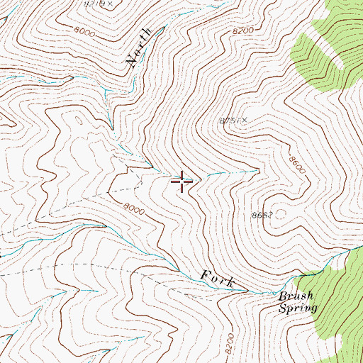 Topographic Map of Quartzite Spring, NV