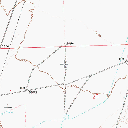 Topographic Map of Hamblin Valley Flood Water Wash Ditch, NV