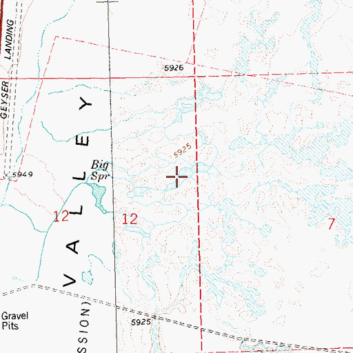 Topographic Map of Freshwater Lake, NV