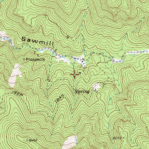Topographic Map of Ellison Mine, NV