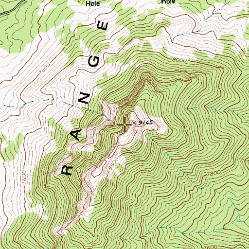 Topographic Map of Mount Montezuma, NV