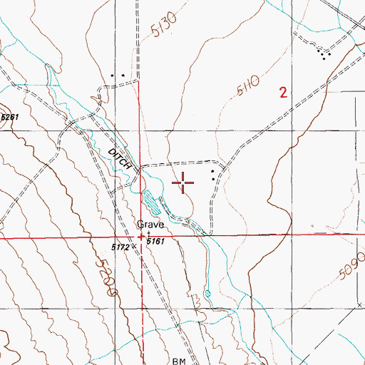 Topographic Map of Bradshaw Ranch, NV