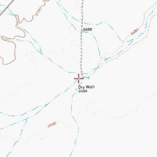 Topographic Map of West Ditch, NV