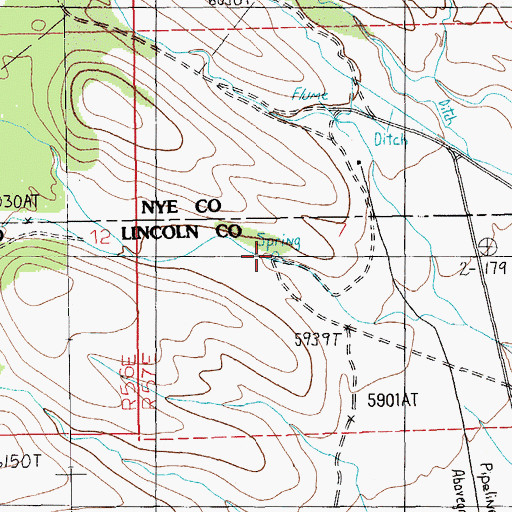 Topographic Map of Carpenter Spring, NV