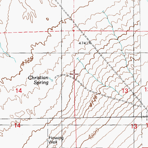 Topographic Map of Brick Kiln Spring, NV