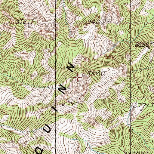 Topographic Map of Troy Mountain, NV