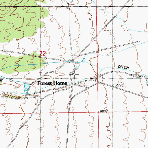 Topographic Map of Gardner Ranch, NV