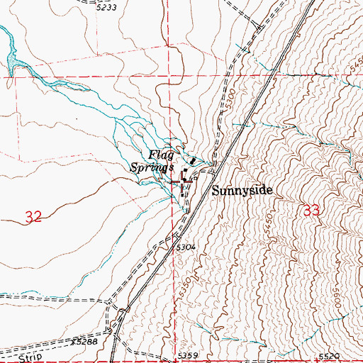 Topographic Map of Whipple Ranch, NV