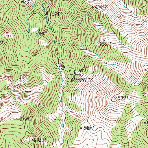 Topographic Map of Nyco Mine, NV