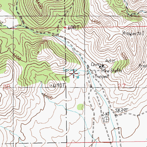 Topographic Map of Battaman Spring, NV