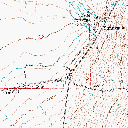 Topographic Map of Hendrix Ranch, NV