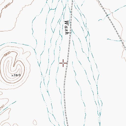 Topographic Map of Narrows Catch Basin, NV