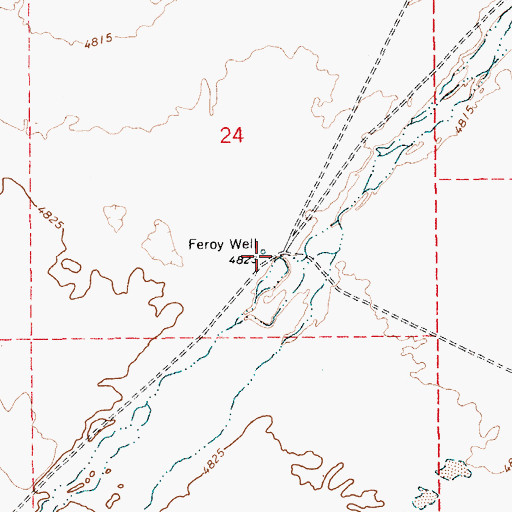 Topographic Map of Furgy Well Reservoir Number Two, NV