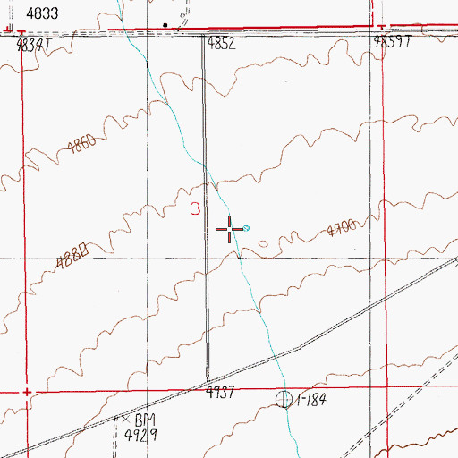 Topographic Map of Big Creek Reservoir, NV