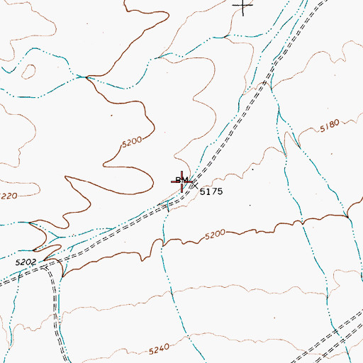 Topographic Map of Murphy Gap Reservoir, NV