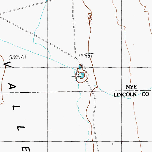 Topographic Map of Line Reservoir, NV