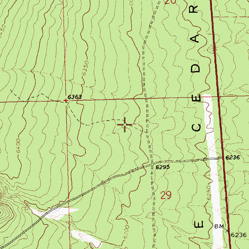 Topographic Map of Cedar Spring, NV